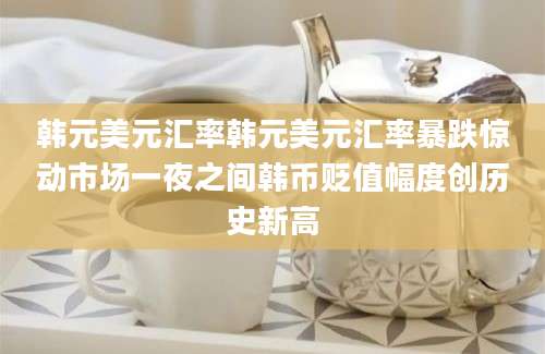 韩元美元汇率韩元美元汇率暴跌惊动市场一夜之间韩币贬值幅度创历史新高