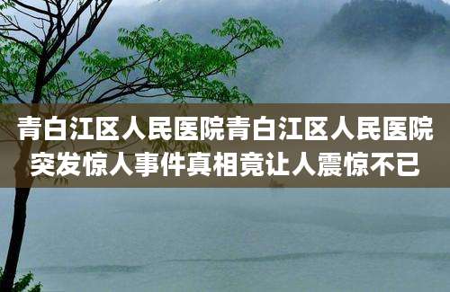 青白江区人民医院青白江区人民医院突发惊人事件真相竟让人震惊不已