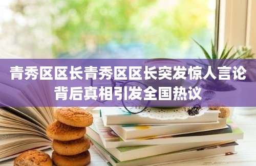 青秀区区长青秀区区长突发惊人言论背后真相引发全国热议