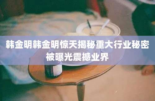 韩金明韩金明惊天揭秘重大行业秘密被曝光震撼业界