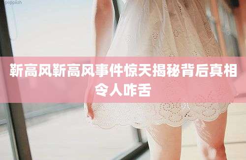 靳高风靳高风事件惊天揭秘背后真相令人咋舌