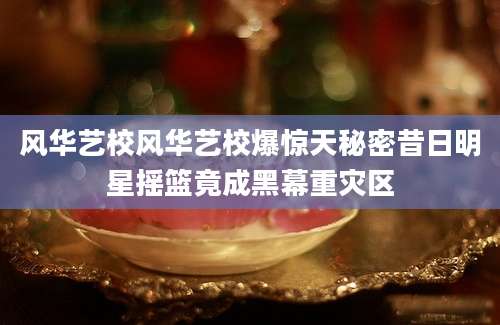 风华艺校风华艺校爆惊天秘密昔日明星摇篮竟成黑幕重灾区