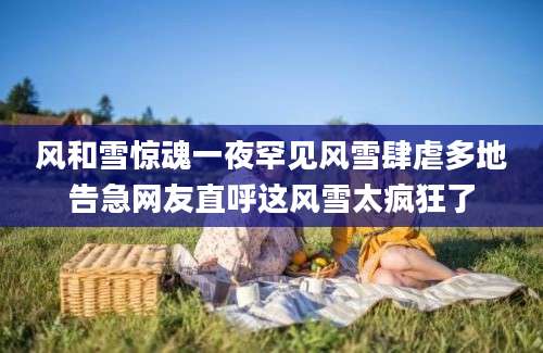 风和雪惊魂一夜罕见风雪肆虐多地告急网友直呼这风雪太疯狂了