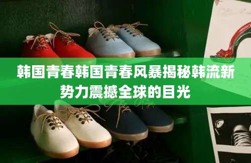 韩国青春韩国青春风暴揭秘韩流新势力震撼全球的目光