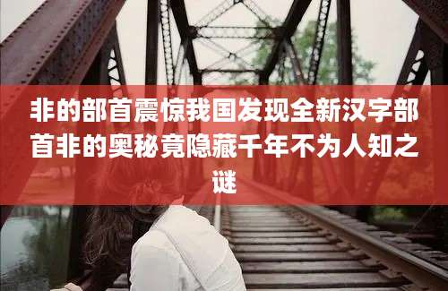 非的部首震惊我国发现全新汉字部首非的奥秘竟隐藏千年不为人知之谜