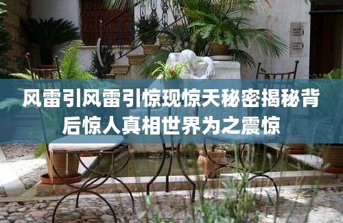 风雷引风雷引惊现惊天秘密揭秘背后惊人真相世界为之震惊