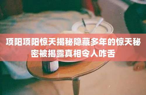 项阳项阳惊天揭秘隐藏多年的惊天秘密被揭露真相令人咋舌
