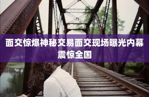 面交惊爆神秘交易面交现场曝光内幕震惊全国