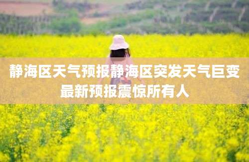 静海区天气预报静海区突发天气巨变最新预报震惊所有人
