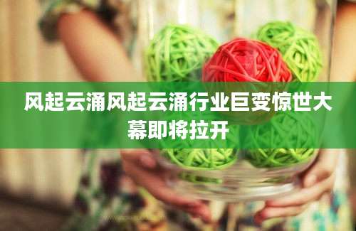 风起云涌风起云涌行业巨变惊世大幕即将拉开
