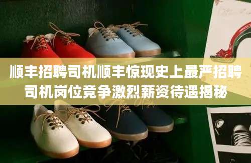 顺丰招聘司机顺丰惊现史上最严招聘司机岗位竞争激烈薪资待遇揭秘