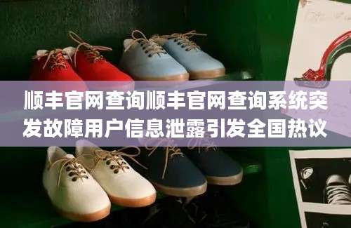 顺丰官网查询顺丰官网查询系统突发故障用户信息泄露引发全国热议