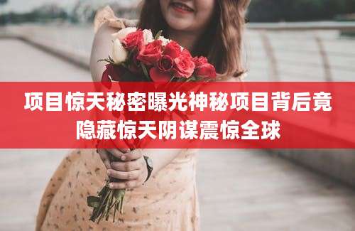项目惊天秘密曝光神秘项目背后竟隐藏惊天阴谋震惊全球