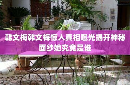 韩文梅韩文梅惊人真相曝光揭开神秘面纱她究竟是谁