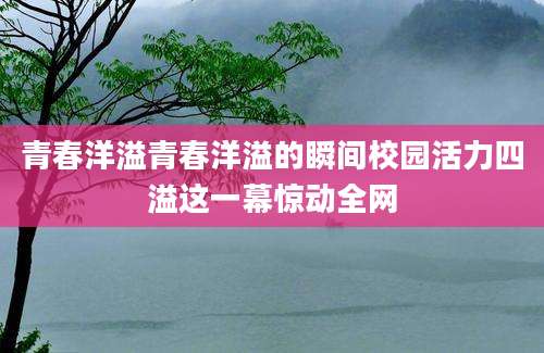 青春洋溢青春洋溢的瞬间校园活力四溢这一幕惊动全网