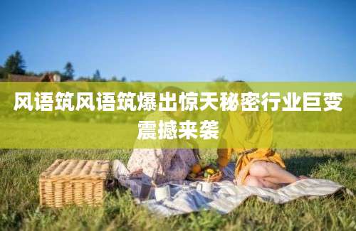 风语筑风语筑爆出惊天秘密行业巨变震撼来袭