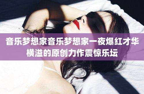 音乐梦想家音乐梦想家一夜爆红才华横溢的原创力作震惊乐坛