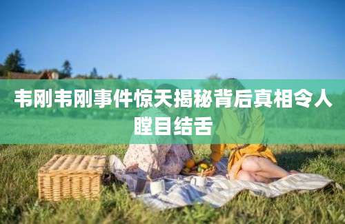 韦刚韦刚事件惊天揭秘背后真相令人瞠目结舌