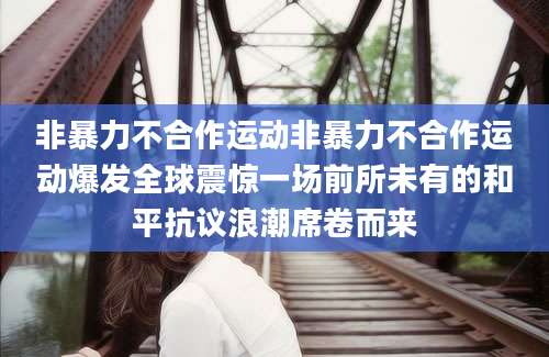 非暴力不合作运动非暴力不合作运动爆发全球震惊一场前所未有的和平抗议浪潮席卷而来