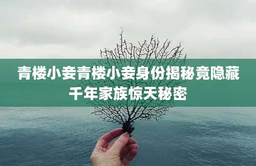 青楼小妾青楼小妾身份揭秘竟隐藏千年家族惊天秘密