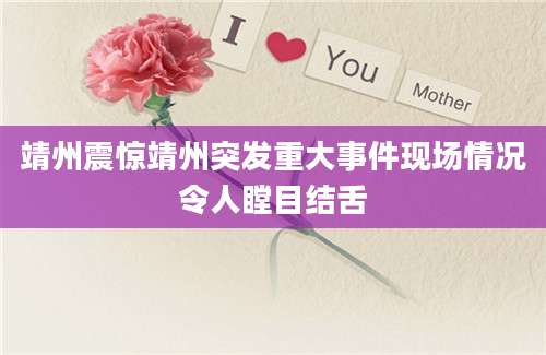 靖州震惊靖州突发重大事件现场情况令人瞠目结舌