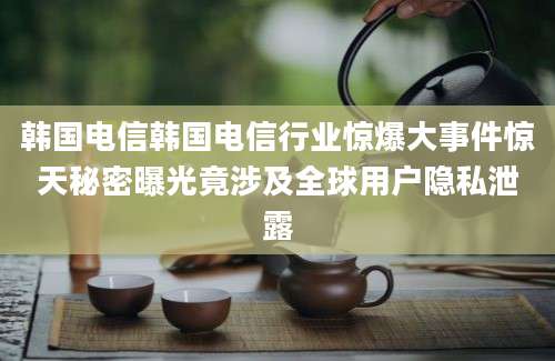 韩国电信韩国电信行业惊爆大事件惊天秘密曝光竟涉及全球用户隐私泄露