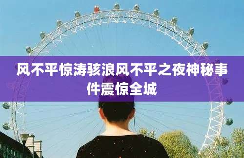 风不平惊涛骇浪风不平之夜神秘事件震惊全城