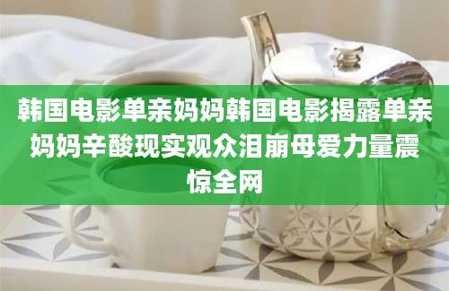 韩国电影单亲妈妈韩国电影揭露单亲妈妈辛酸现实观众泪崩母爱力量震惊全网