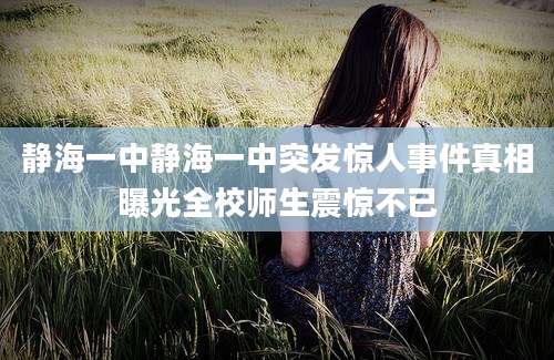 静海一中静海一中突发惊人事件真相曝光全校师生震惊不已