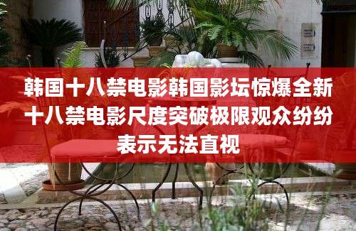 韩国十八禁电影韩国影坛惊爆全新十八禁电影尺度突破极限观众纷纷表示无法直视