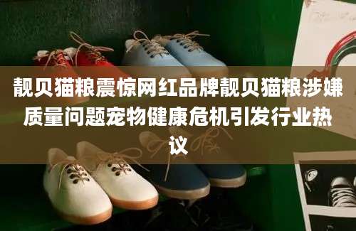 靓贝猫粮震惊网红品牌靓贝猫粮涉嫌质量问题宠物健康危机引发行业热议