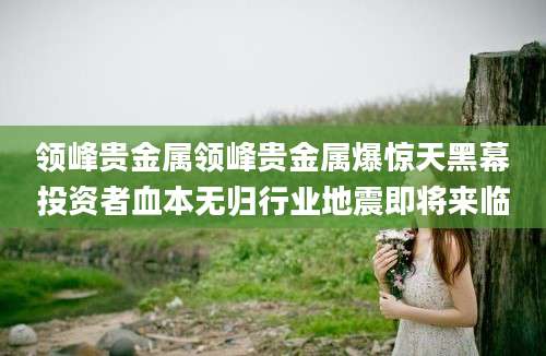 领峰贵金属领峰贵金属爆惊天黑幕投资者血本无归行业地震即将来临