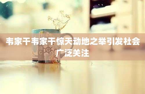 韦家干韦家干惊天动地之举引发社会广泛关注
