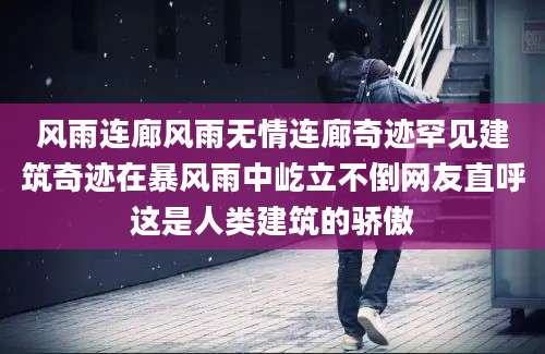 风雨连廊风雨无情连廊奇迹罕见建筑奇迹在暴风雨中屹立不倒网友直呼这是人类建筑的骄傲